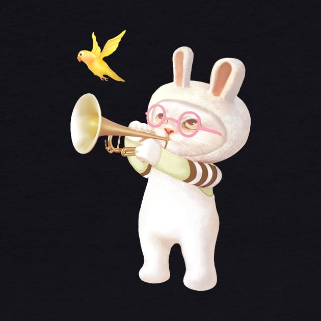 Bunny with Trumpet by zkozkohi